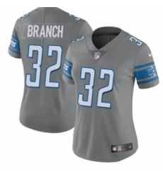 Women Detroit Lions #32 Brian Branch Gray 2023 F U S E Vapor Untouchable Limited Stitched Jersey