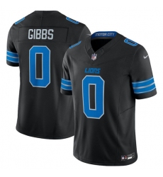 Women's Detroit Lions #0 Jahymr Gibbs Black 2025 F.U.S.E. Vapor Limited Football Stitched Jersey(Run Smaller)