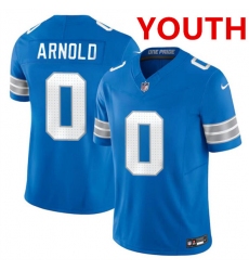 Youth Detroit Lions #0 Terrion Arnold Blue 2024 Draft F.U.S.E. Vapor Untouchable Limited Football Stitched Jersey