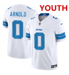 Youth Detroit Lions #0 Terrion Arnold White 2024 Draft F.U.S.E. Vapor Untouchable Limited Football Stitched Jersey