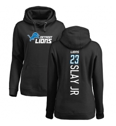 NFL Women's Nike Detroit Lions #23 Darius Slay Jr Black Backer Pullover Hoodie