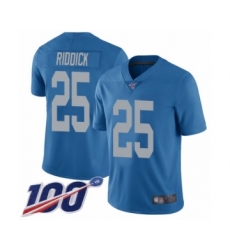 Men's Detroit Lions #25 Theo Riddick Blue Alternate Vapor Untouchable Limited Player 100th Season Football Jersey