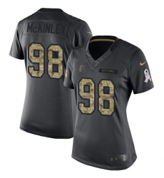 Women's Nike Atlanta Falcons #98 Takkarist McKinley Limited Black 2016 Salute to Service NFL Jersey