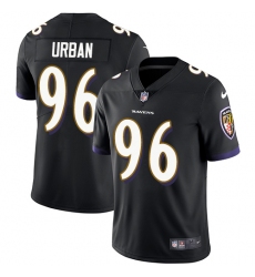 Youth Nike Baltimore Ravens #96 Brent Urban Black Alternate Vapor Untouchable Limited Player NFL Jersey