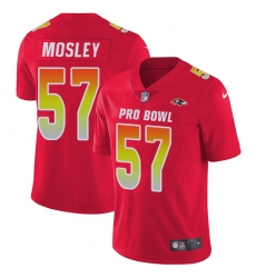 Men's Nike Baltimore Ravens #57 C.J. Mosley Limited Red 2018 Pro Bowl NFL Jersey
