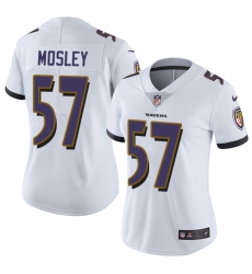 Women's Nike Baltimore Ravens #57 C.J. Mosley White Vapor Untouchable Limited Player NFL Jersey