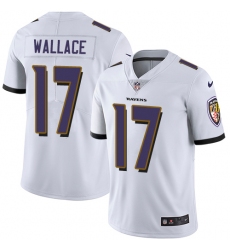 Men's Nike Baltimore Ravens #17 Mike Wallace White Vapor Untouchable Limited Player NFL Jersey
