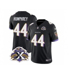 Men's Nike Baltimore Ravens #44 Marlon Humphrey Black 2023 F.U.S.E Throwback Vapor Limited Stitched Jersey