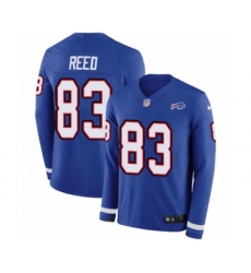 Youth Nike Buffalo Bills #83 Andre Reed Limited Royal Blue Therma Long Sleeve NFL Jersey