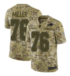 Youth Nike Buffalo Bills #76 John Miller Limited Camo 2018 Salute to Service NFL Jersey