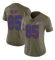 Women's Nike Buffalo Bills #85 Charles Clay Limited Olive 2017 Salute to Service NFL Jersey