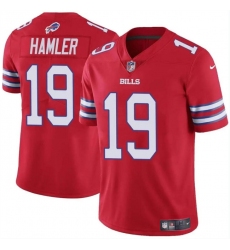 Men's Buffalo Bills #19 KJ Hamler Red 2024 Vapor Untouchable Limited Stitched Football Jersey