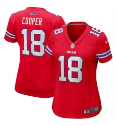 Women's Buffalo Bills #18 Amari Cooper Red Stitched Football Jersey(Run Small)