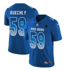 Women's Nike Carolina Panthers #59 Luke Kuechly Limited Royal Blue 2018 Pro Bowl NFL Jersey
