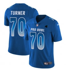 Men's Nike Carolina Panthers #70 Trai Turner Limited Royal Blue 2018 Pro Bowl NFL Jersey
