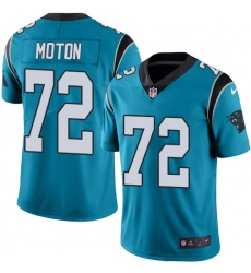 Youth Nike Carolina Panthers #72 Taylor Moton Blue Alternate Vapor Untouchable Limited Player NFL Jersey