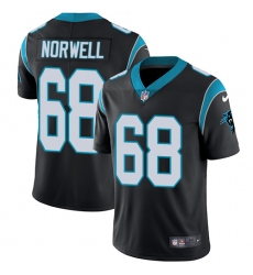 Youth Nike Carolina Panthers #68 Andrew Norwell Black Team Color Vapor Untouchable Limited Player NFL Jersey