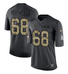 Youth Nike Carolina Panthers #68 Andrew Norwell Limited Black 2016 Salute to Service NFL Jersey