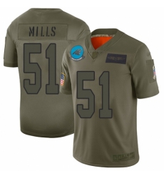 Men's Carolina Panthers #51 Sam Mills Limited Camo 2019 Salute to Service Football Jersey