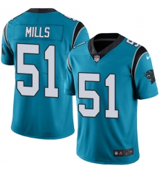 Youth Nike Carolina Panthers #51 Sam Mills Blue Alternate Vapor Untouchable Limited Player NFL Jersey