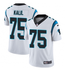 Youth Nike Carolina Panthers #75 Matt Kalil White Vapor Untouchable Limited Player NFL Jersey