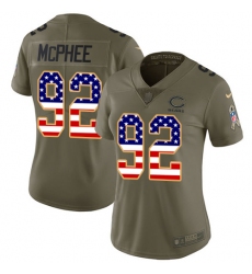 Women's Nike Chicago Bears #92 Pernell McPhee Limited Olive/USA Flag Salute to Service NFL Jersey