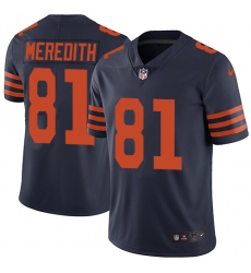 Youth Nike Chicago Bears #81 Cameron Meredith Navy Blue Alternate Vapor Untouchable Limited Player NFL Jersey