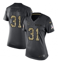 Women's Nike Chicago Bears #31 Marcus Cooper Limited Black 2016 Salute to Service NFL Jersey