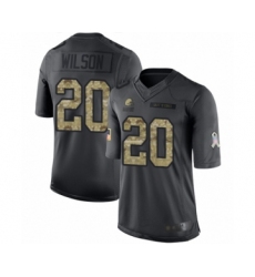 Men's Cleveland Browns #20 Howard Wilson Limited Black 2016 Salute to Service Football Jersey