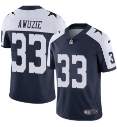 Men's Nike Dallas Cowboys #33 Chidobe Awuzie Navy Blue Throwback Alternate Vapor Untouchable Limited Player NFL Jersey