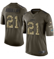Youth Nike Detroit Lions #21 Ameer Abdullah Elite Green Salute to Service NFL Jersey