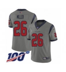 Youth Houston Texans #26 Lamar Miller Limited Gray Inverted Legend 100th Season Football Jersey