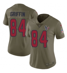Women's Nike Houston Texans #84 Ryan Griffin Limited Olive 2017 Salute to Service NFL Jersey