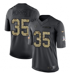 Men's Nike Indianapolis Colts #35 Darryl Morris Limited Black 2016 Salute to Service NFL Jersey