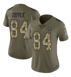 Women's Nike Indianapolis Colts #84 Jack Doyle Limited Olive/Camo 2017 Salute to Service NFL Jersey