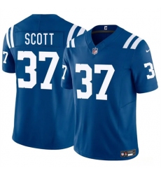 Men's Indianapolis Colts #37 Daniel Scott Blue 2025 F.U.S.E. Vapor Limited Football Stitched Jersey
