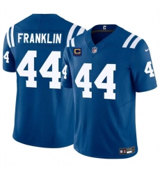 Men's Indianapolis Colts #44 Zaire Franklin Blue 2024 F.U.S.E. With 4-Star C  Vapor Limited Stitched Football Jersey