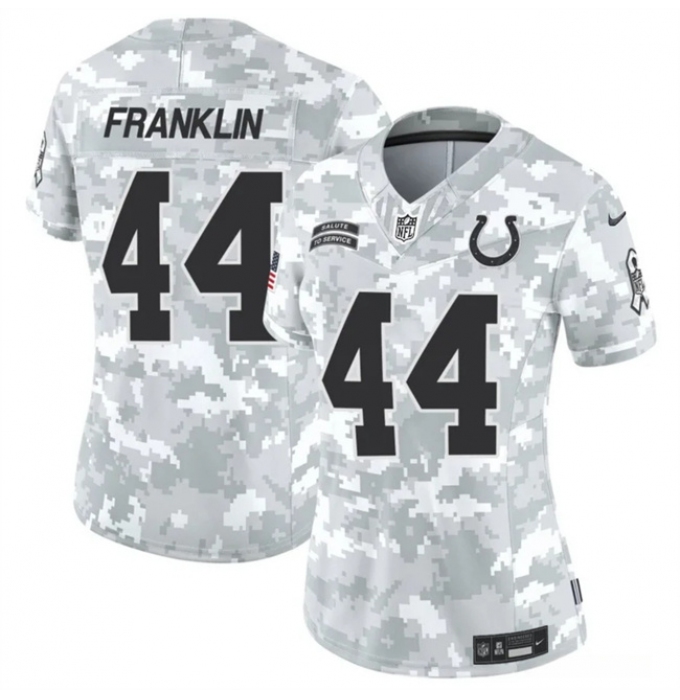 Women's Indianapolis Colts #44 Zaire Franklin 2024 F.U.S.E Arctic Camo Salute To Service Limited Stitched Jersey(Run Small)