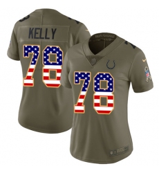 Women's Nike Indianapolis Colts #78 Ryan Kelly Limited Olive/USA Flag 2017 Salute to Service NFL Jersey