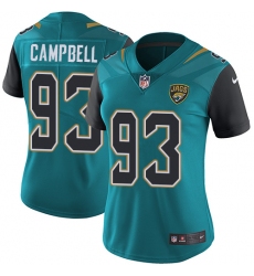 Women's Nike Jacksonville Jaguars #93 Calais Campbell Teal Green Team Color Vapor Untouchable Limited Player NFL Jersey