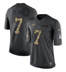 Youth Nike Jacksonville Jaguars #7 Chad Henne Limited Black 2016 Salute to Service NFL Jersey