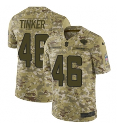 Youth Nike Jacksonville Jaguars #46 Carson Tinker Limited Camo 2018 Salute to Service NFL Jersey