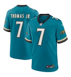 Men's Jacksonville Jaguars #7 Brian Thomas Jr Teal 2024 F.U.S.E. Prowler Throwback Vapor Limited Football Stitched Jersey