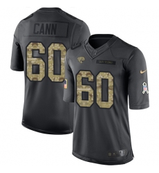 Men's Nike Jacksonville Jaguars #60 A. J. Cann Limited Black 2016 Salute to Service NFL Jersey