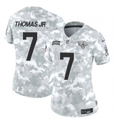 Women's Jacksonville Jaguars #7 Brian Thomas Jr. 2024 F.U.S.E Arctic Camo Salute To Service Limited Stitched Football Jersey(Run Small)