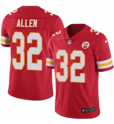 Youth Nike Kansas City Chiefs #32 Marcus Allen Red Team Color Vapor Untouchable Limited Player NFL Jersey