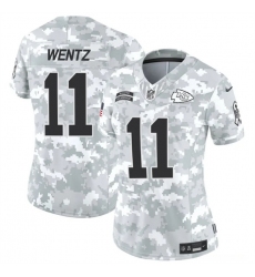 Women's Kansas City Chiefs #11 Carson Wentz 2024 F.U.S.E Arctic Camo Salute To Service Limited Stitched Football Jersey(Run Small)