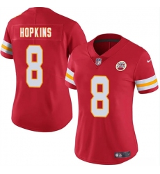 Women's Kansas City Chiefs #8 DeAndre Hopkins Red Vapor Untouchable Limited Stitched Jersey(Run Small)