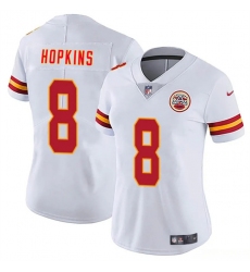 Women's Kansas City Chiefs #8 DeAndre Hopkins White Vapor Untouchable Limited Stitched Jersey(Run Small)