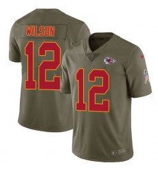 Youth Nike Kansas City Chiefs #12 Albert Wilson Limited Olive 2017 Salute to Service NFL Jersey